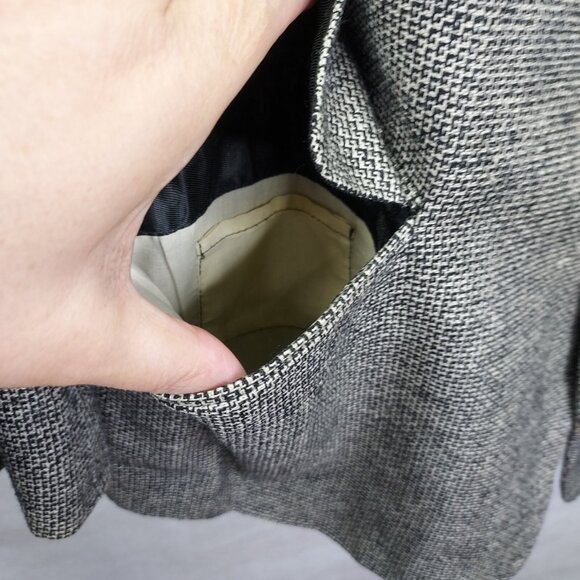 Gino Rossi Sport Coat Mens 40R 100% Silk Plaid 2-Button Blazer Nailshead Pattern - Picture 5 of 16